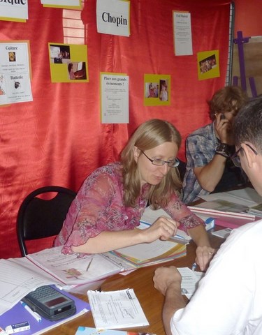 Le stand de l'Ecole au Forum des Associations de Vaux sur Seine